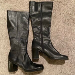Vintage Black Leather Boots